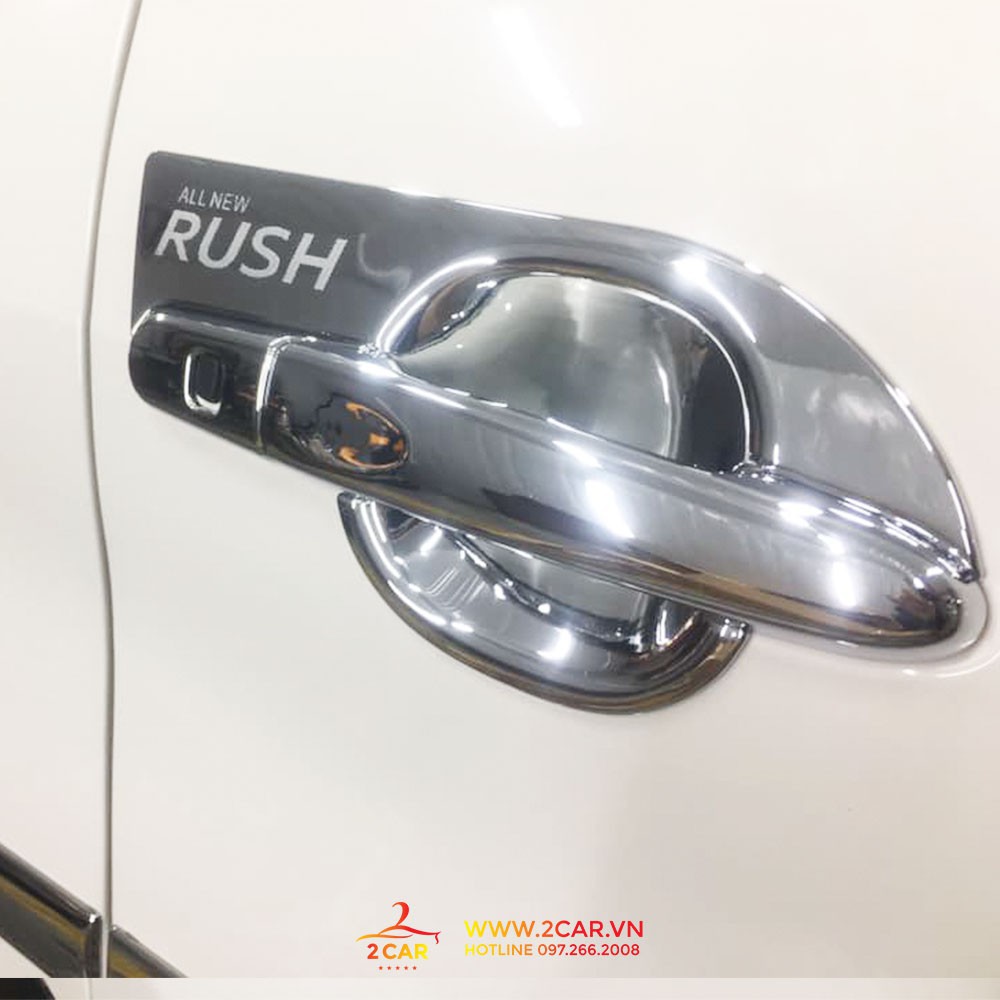 Bộ ốp tay nắm cửa, hõm xe Toyota Rush mạ crom cao cấp
