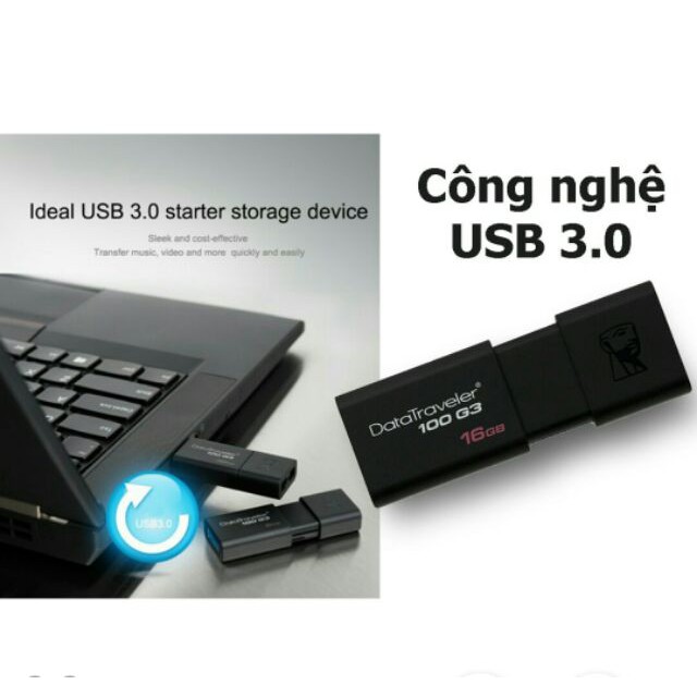 [ Free_Ship ] USB 3.0 KINGSTON DATA TRAVELER 100 G3