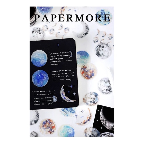 Túi 20 hình dán vũ trụ chất liệu nhựa Pet chống thấm