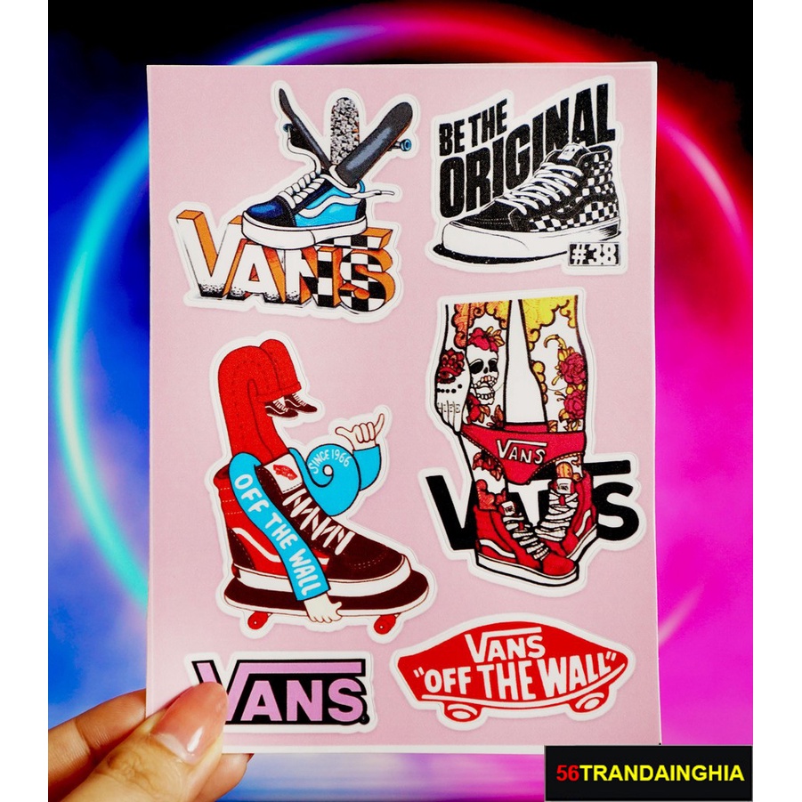 Sticker Vans | Sticker Dán Xe, Tem Dán Xe Máy, mũ bảo hiểm, trang trí laptop vali- Chống Thấm Nước, Chống Bay Màu