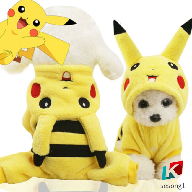 Áo Liền Quần Hình Pikachu Cho Thú Cưng