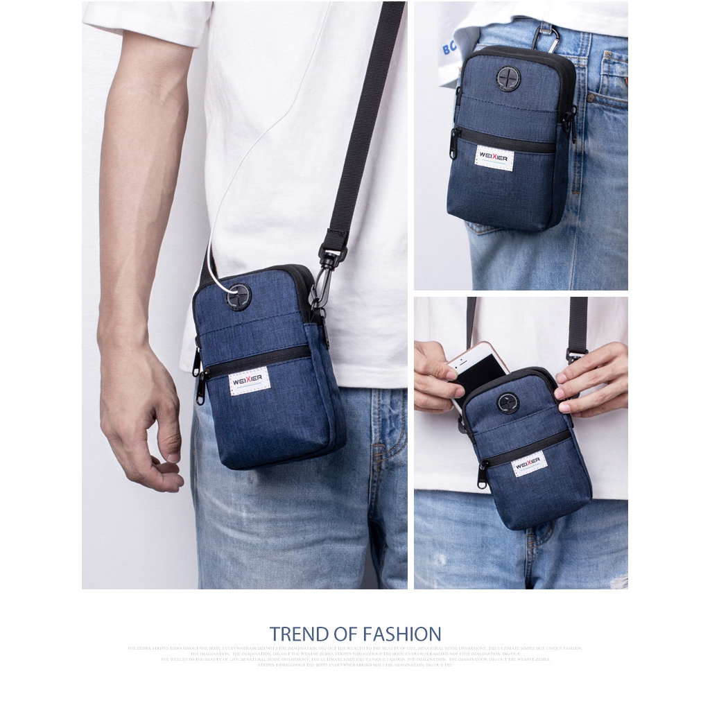 Men's Cross-body Bags Fashion Horizontal Shoulder Bag 05