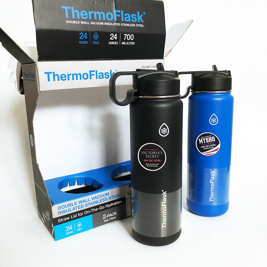 Bình nước tập gym, thể thao, bình giữ nhiệt, ly nước siêu đẹp Victoria's Secret - Thermo Flask - Hàng nhập USA
