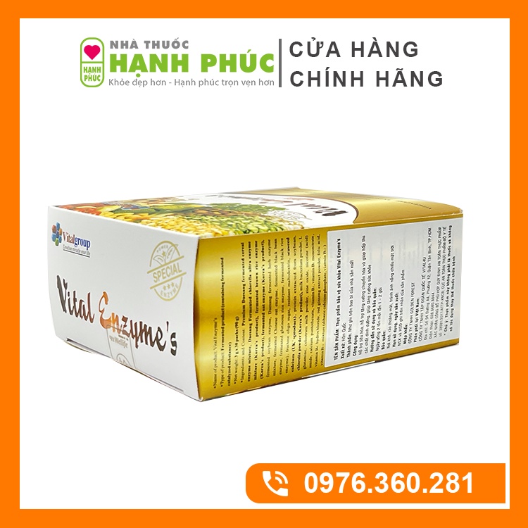 [COMBO 2 HỘP] Vital Enzymes Chính Hãng Cho Cả Gia Đình Cửa Sổ Vàng (30 gói/hộp) | Thế Giới Skin Care