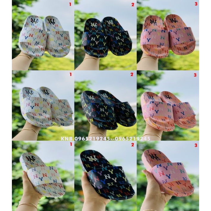 ♥️ Freeship+Ảnh Thật ♥️ Dép 𝐌𝐋𝐁 𝗡𝗬 𝐇𝐎𝐋𝐎𝐆𝐑𝐀𝐌 quai ngang nam nữ, dép mlb quai ngang thể thao mlb ny  holorgam