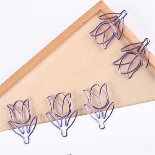 Set 12 kẹp giấy hình bông hoa tulip xinh xắn chất lượng cao