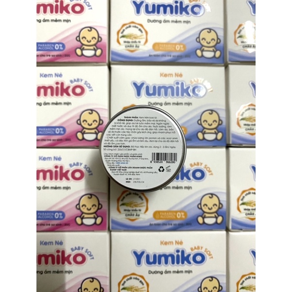 Kem nẻ Yumiko 20g chống nẻ, dưỡng ẩm da mềm mịn, an toàn cho trẻ sơ sinh