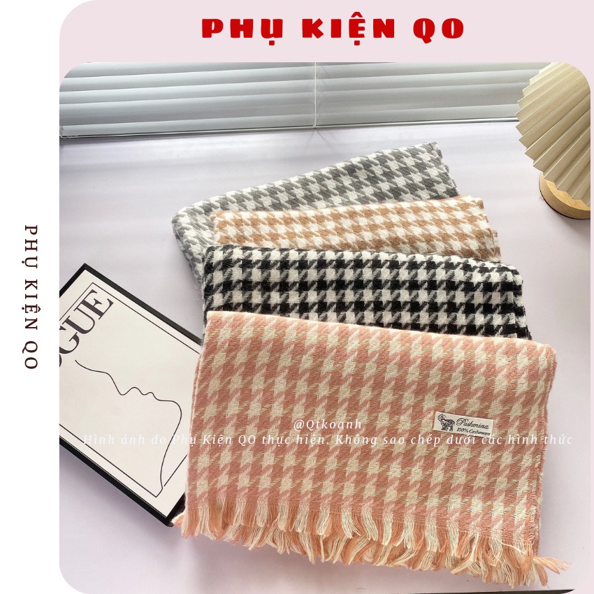 [FREESHIP đơn từ 0đ] Khăn dạ kẻ trám xinh xắn dành cho bạn gái K08