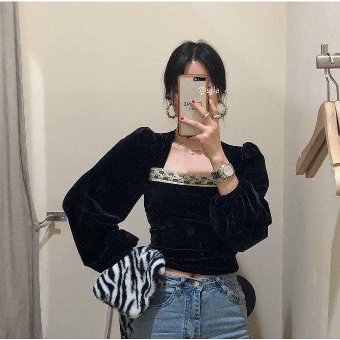 ÁO NHUNG CỔ VIỀN REN | BigBuy360 - bigbuy360.vn