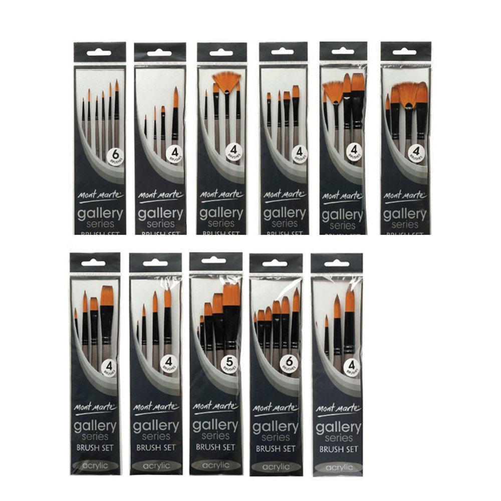 Bộ cọ vẽ màu acrylic Mont Marte Gallery Series Brush Set