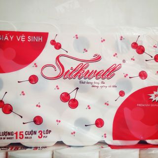 Giấy vệ sinh silkwell 3 lớp 15 cuộn