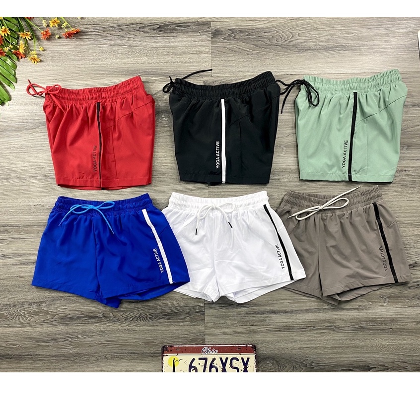 QUẦN SHORT NỮ 2 LỚP THỂ THAO GYM-YOGA_CHẤT LIỆU DÙ MỀM LÓT THUN ÔM TRONG _HÀNG VN