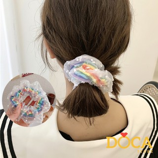 Dây vải cầu vồng may cột tóc