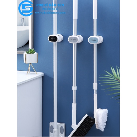 Móc treo chổi dán tường , treo cây lau nhà , treo dù Thương hiệu Nhật Bản ECOCO (Dòng Cao Cấp) G335-Treochoi-Ecoco