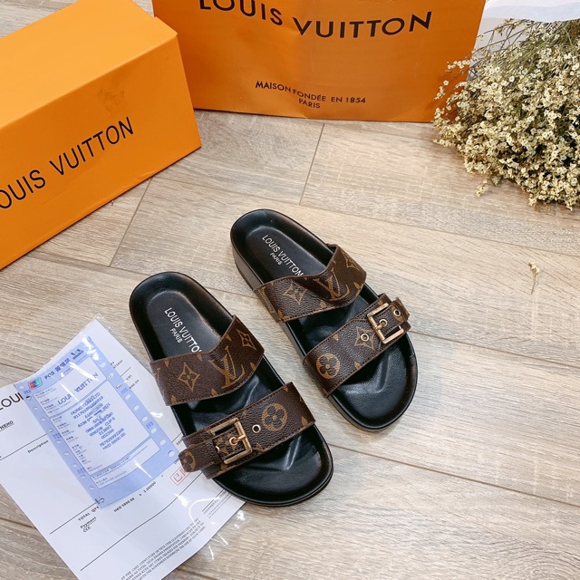 Dép hai quai hoa văn chìm spsl fullbox bill túi giấy