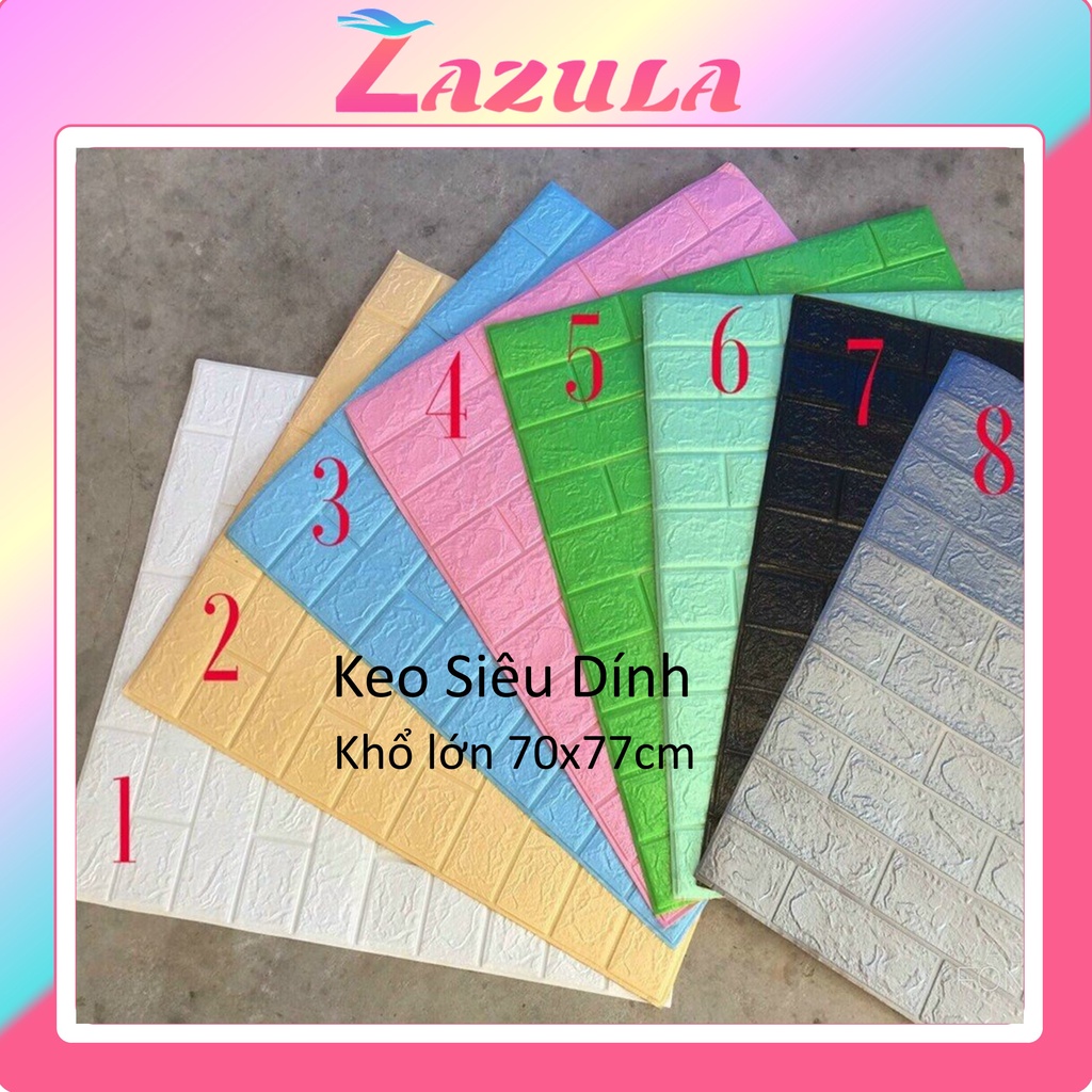 Xốp dán tường giả gạch 3D giá rẻ siêu dính khổ lớn 70x77cm ZAZULA