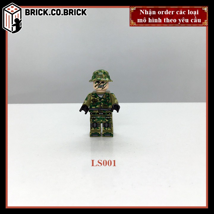 Phụ kiện MOC Army- Lính Anh thế chiến 2- Đồ chơi lắp ráp minifig và non-lego mô hình sáng tạo trang trí quân đội- LS001