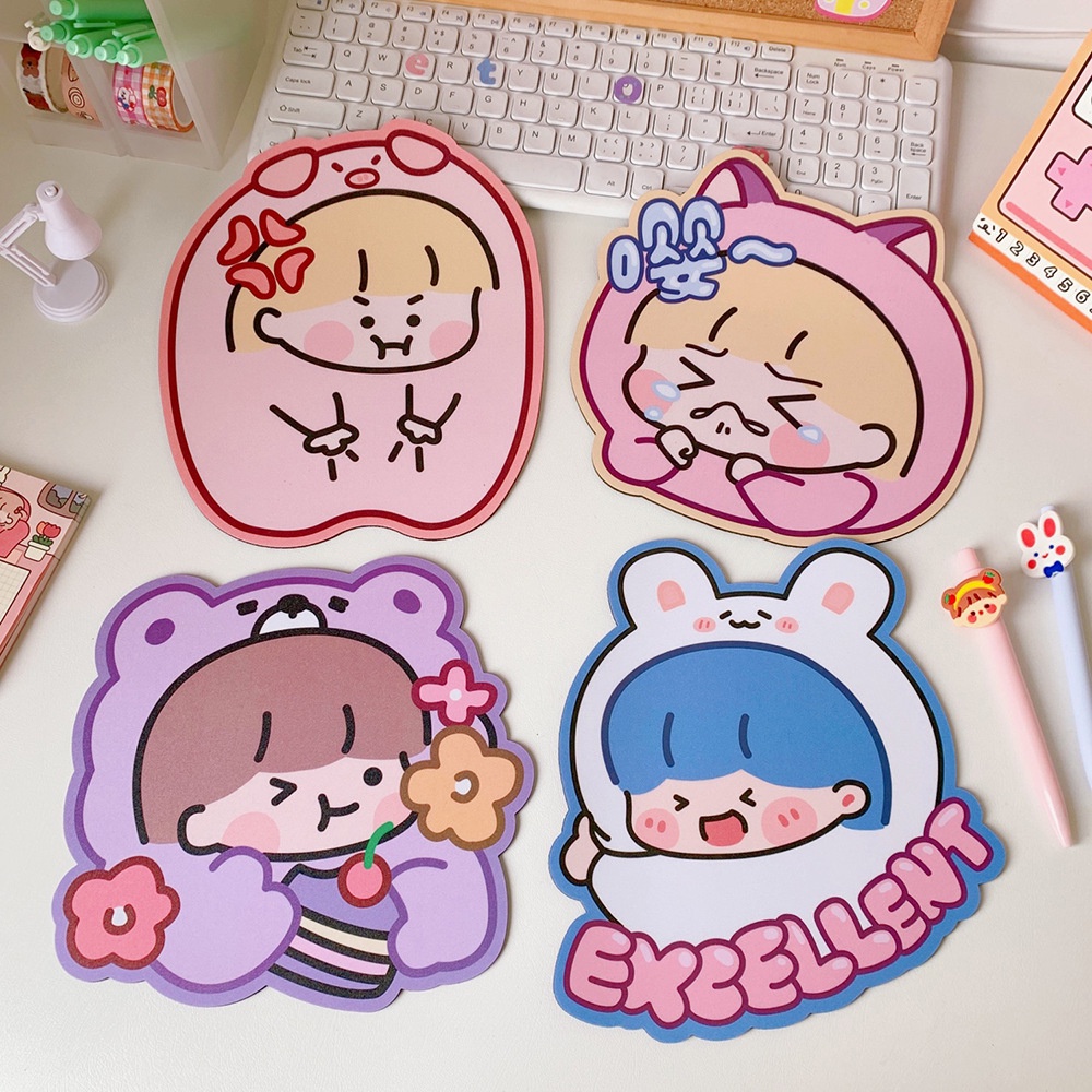 Miếng lót chuột mouse pad hoạt hình gấu nhỏ cute dễ thương KINOSHOP