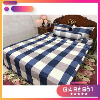 Bộ chăn ra 5 món cao cấp hình caro