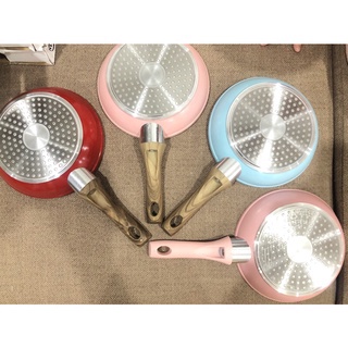 Chảo từ cao cấp chống dính vân đá hoa cương, dùng được bếp gas, bếp từ size 16cm, cho bé ăn dặm, chảo mini, chảo nhỏ