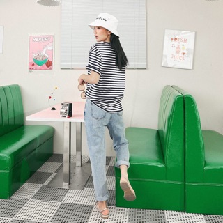 Áo pull kẻ lệch giá sale