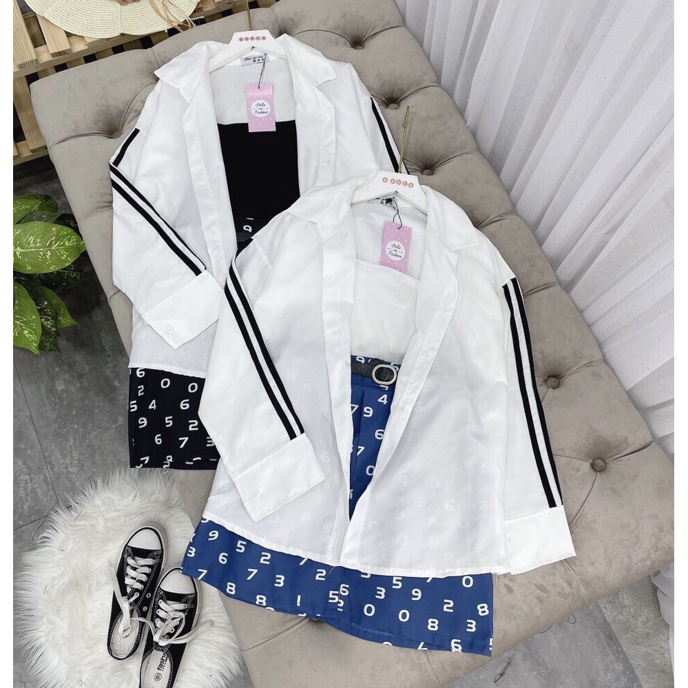 Set áo 2 dây kết hợp chân váy số kèm đai mix áo khoác ngoài siêu hot hit.Mua 1 được 4 luôn vừa xinh, vừa phong cách