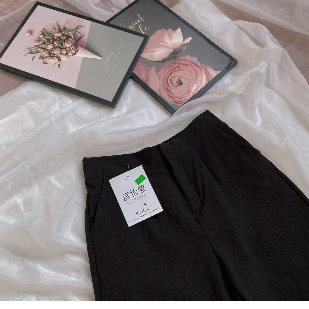 Quần đũi dài ống rộng,quần culottes đũi dáng dài chun lưng, thoải mái dễ chịu