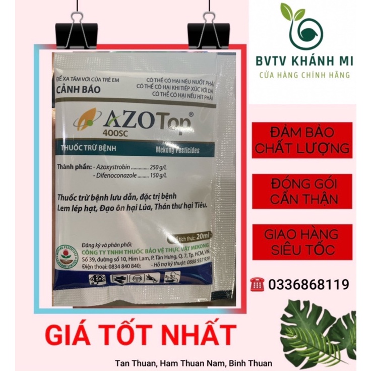 AZOTOP 400SC Thuốc trừ bệnh cao cấp hàm lượng cao cho các loại cây trồng 20ML