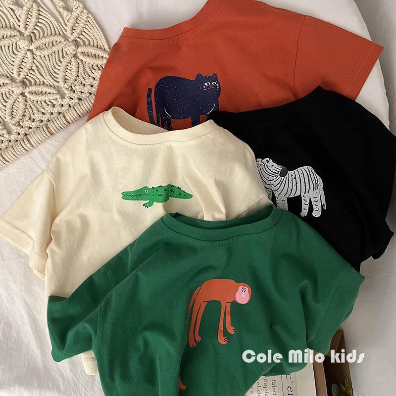 Áo Thun Cotton Lanh Tay Lỡ Dáng Rộng In Họa Tiết Hoạt Hình Phong Cách Hàn Quốc Thời Trang Xuân Hè Dành Cho Trẻ~2022