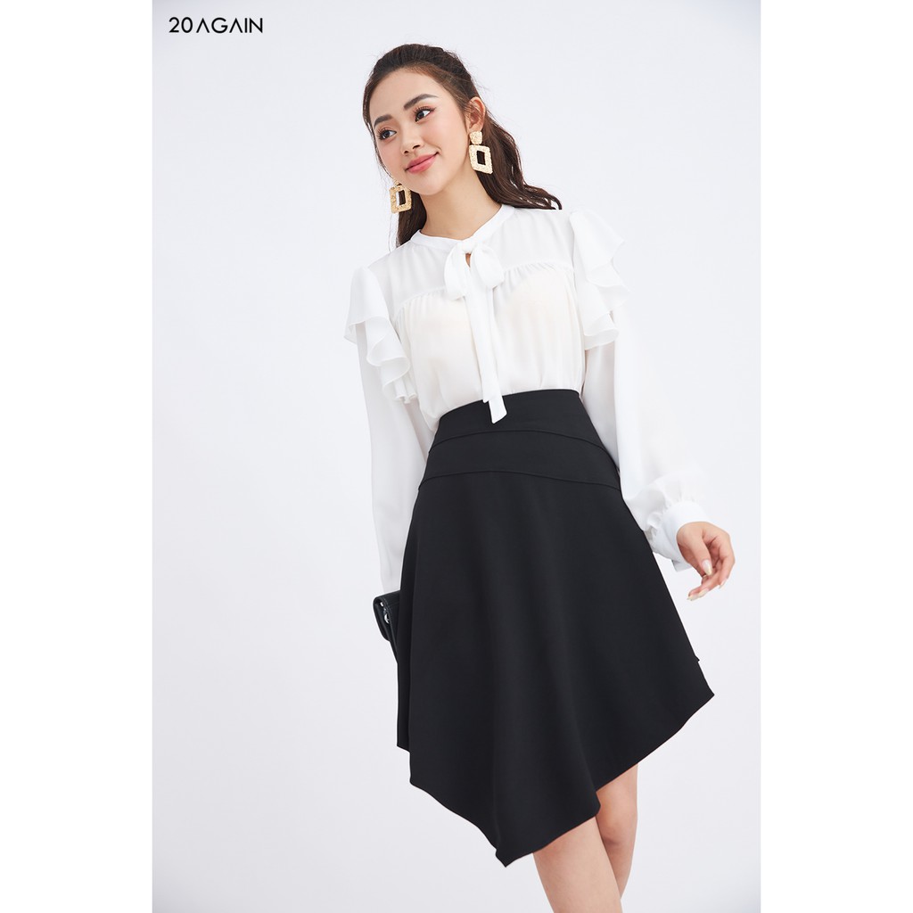 [Mã WABR1111 giảm 10% đơn 250K] Chân váy chữA vạt lệch 20AGAIN, thiết kế phong cách công sở trẻ trung JAA0747 | BigBuy360 - bigbuy360.vn