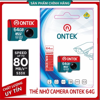 [GIÁ SỈ ] Thẻ nhớ Micro SDHC ONTEK U3 64GB DÙNG CHO CAMERA YOOSEE