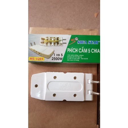 Phích cắm chia ra 3 ổ cắm hoặc 5 ổ cắmđiều chỉnh lên xuống được SoFa 2000w