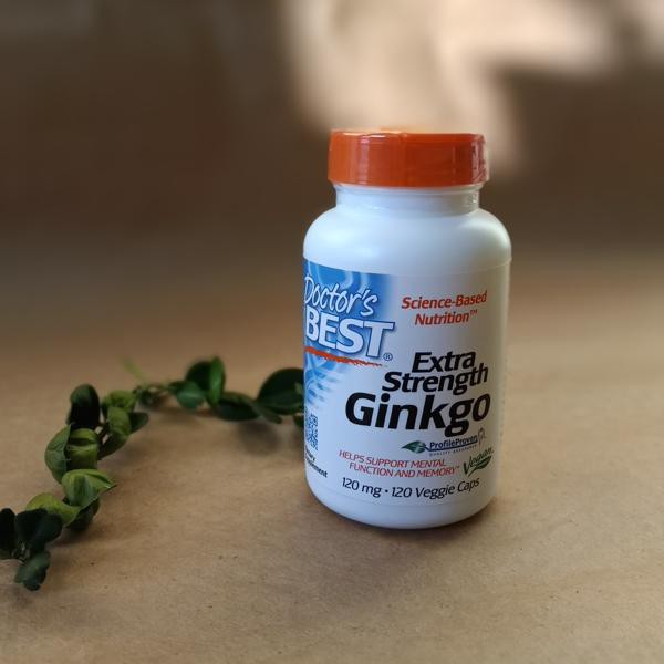 [DATE 10/2023] Viên uống bổ não và ngăn ngừa đột quỵ Doctor’s Best Extra Strength Ginkgo 120mg 120 viên của Mỹ