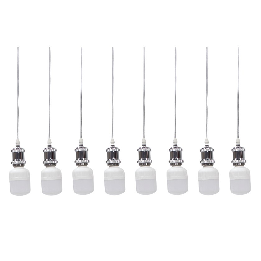 Bộ 8 dây đèn thả cổ điển bóng đèn led búp trụ trang trí 13w