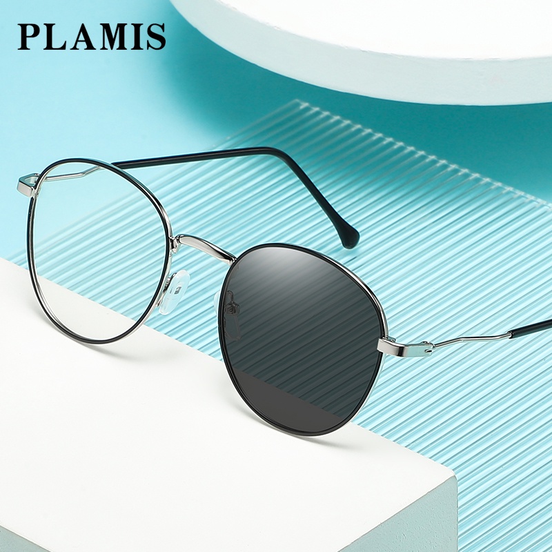 Kính mắt PLAMIS gọng kim loại chống ánh sáng xanh và tia bức xạ thời trang dành cho cả nam và nữ