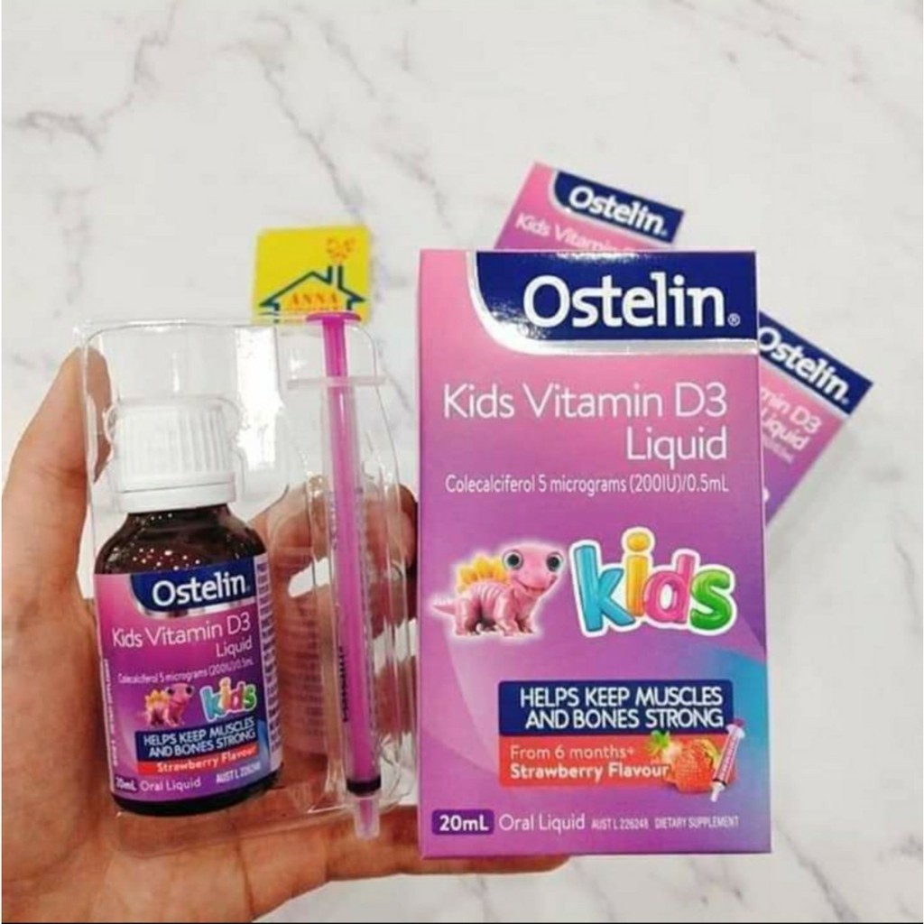 [CÓ BILL]VITAMIN D3 OSTELIN LIQUID CHO BÉ TỪ 6 THÁNG TUỔI - XUẤT XỨ ÚC