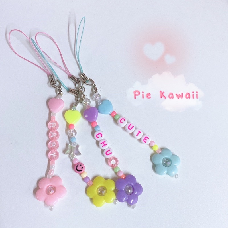 Móc điện thoại/Móc khoá bông hoa rực rỡ xinh xắn PIEKAWAII 💖