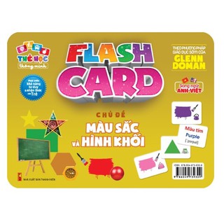 Flash card – Thẻ học thông minh (song ngữ Anh Việt) 20 chủ đề 315 thẻ - Chủ đề: Màu sắc và Hình dạng