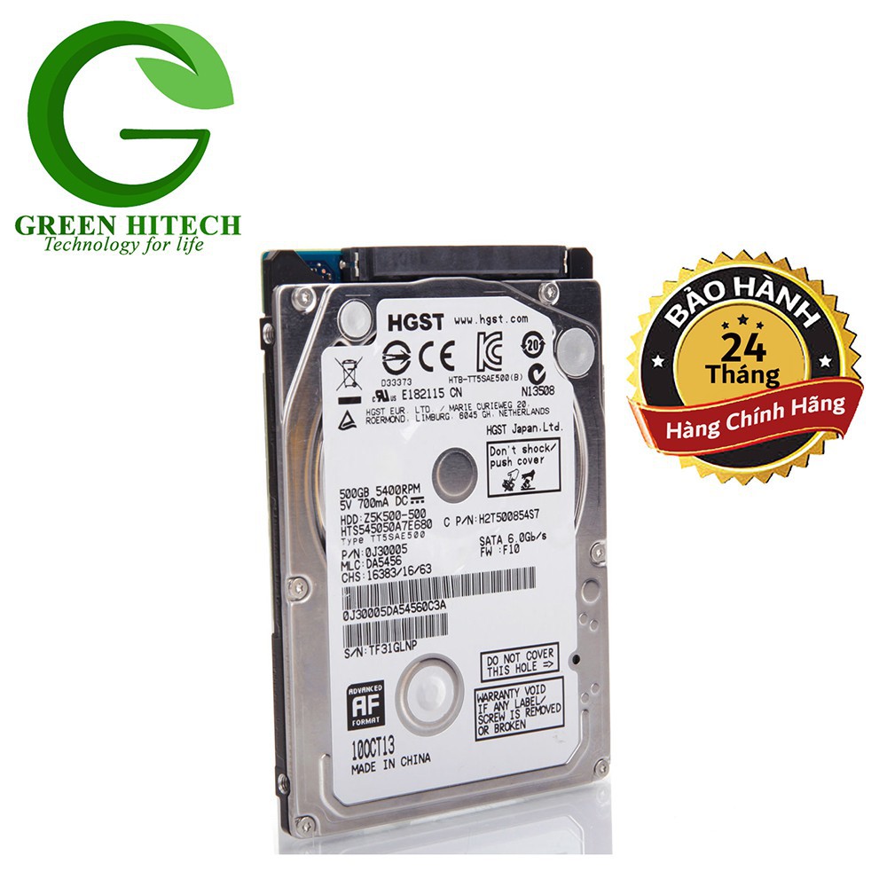 Ổ cứng HDD Hitachi/ HGST 1TB 2.5" SATA 3-HÀNG LIKENEW CHÍNH HÃNG-DÙNG ĐƯỢC CHO CAMERA-BH 24 THÁNG