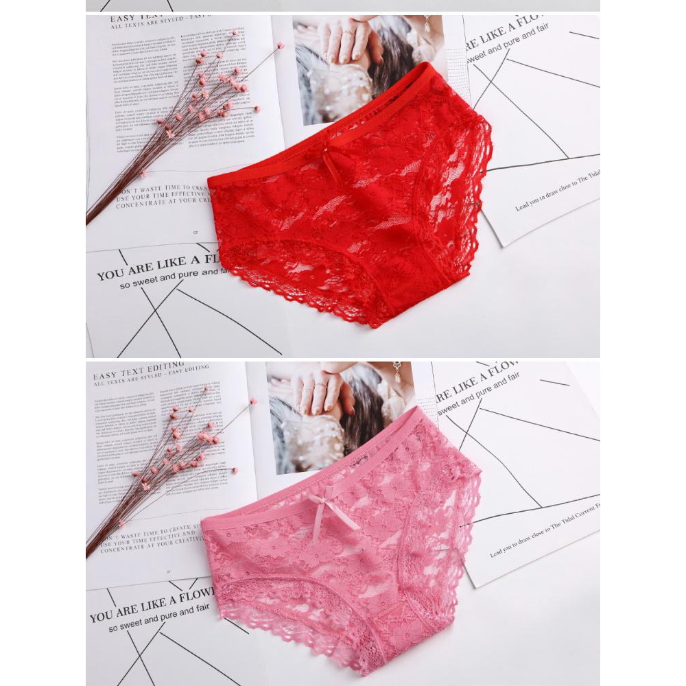Combo 10 quần lót ren thun mịn - 6903