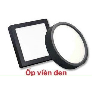 Đèn ốp trần led nổi viền đen giật cấp 18W, 24W vuông/tròn