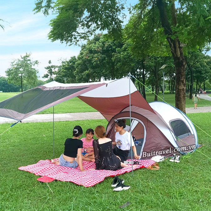 Lều du lich tự bật dành cho 4-5 người Gazelle Outdoors- Lều dã ngoại có mái che GL1262- Family Travel