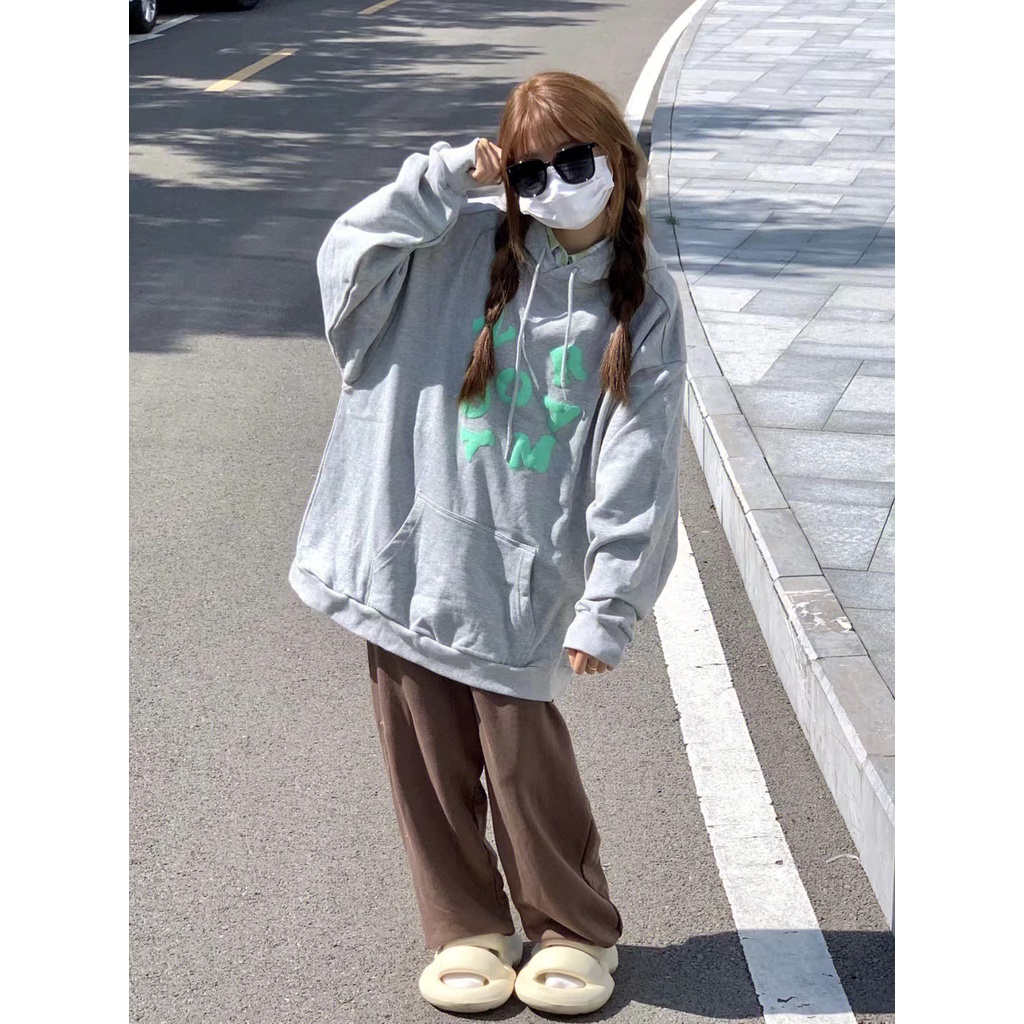 NRVP Áo Nỉ Nam Nữ Dài Tay Cổ Tròn Thời Trang Hàn Mới