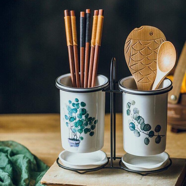 Ống đũa cây nhiệt đới kèm giá treo. Ảnh thật ở cuối.