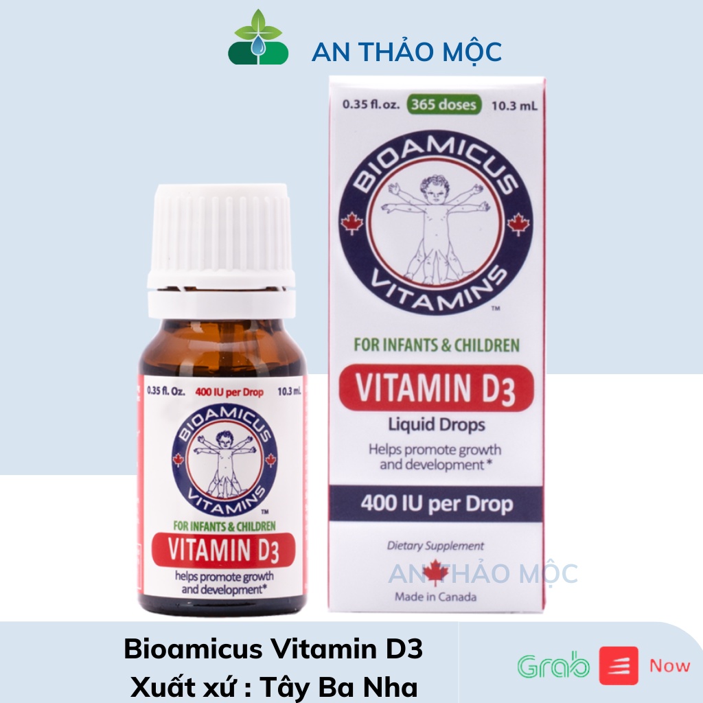 Bioamicus vitamin D3 giúp trẻ sơ sinh hấp thu canxi cho xương răng,phát triển chiều cao.anthaomoc