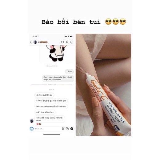 GEL MỜ THÂM GLUTA-C, LÀM SÁNG DA VÙNG NÁCH, HÀNG CÓ SẴN