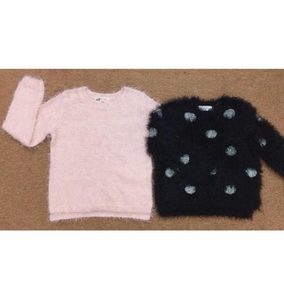Áo bé gái HM len đan lông vạt (sz 2-14 tuổi)