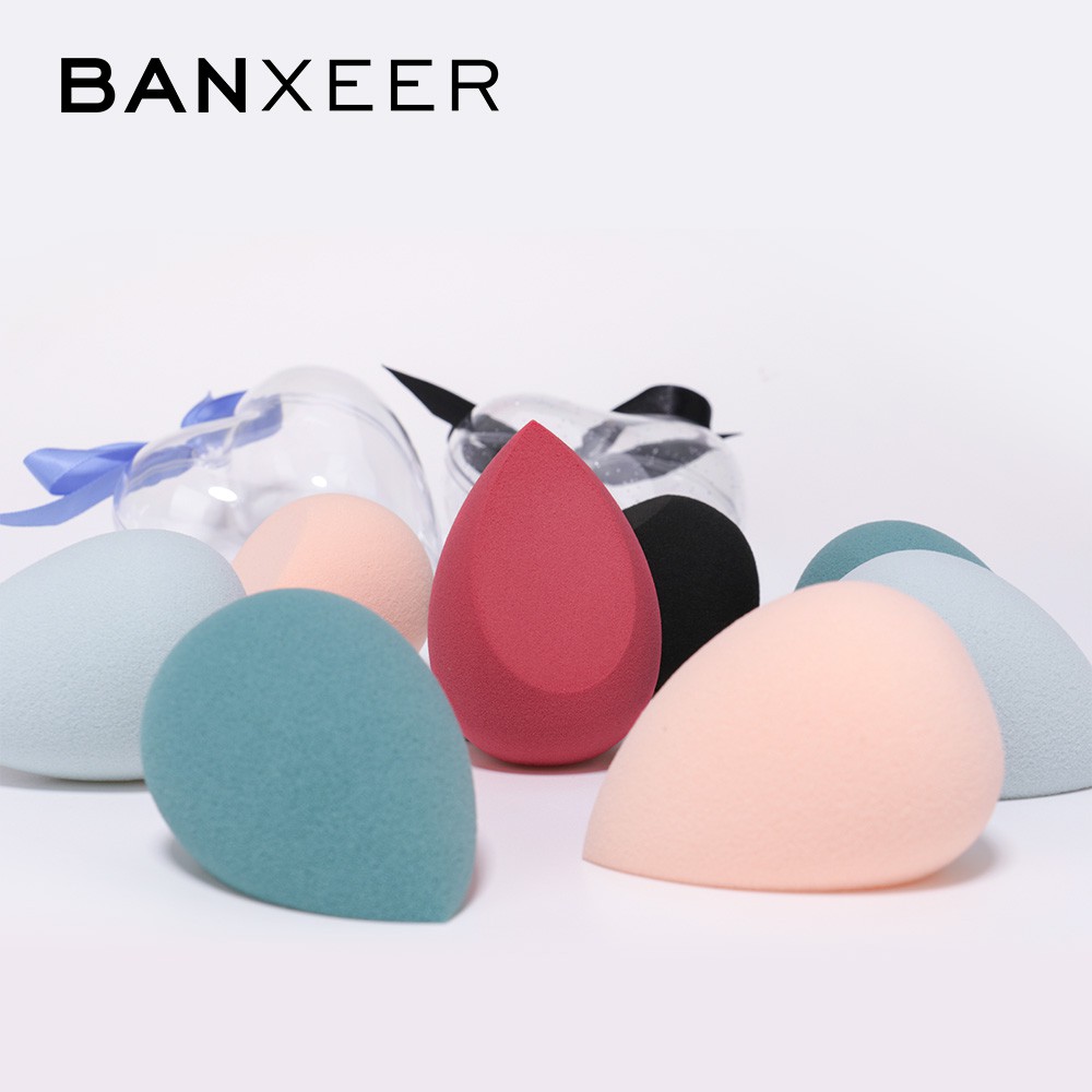 Hộp 2 mút trang điểm BANXEER mềm mịn hình trái tim