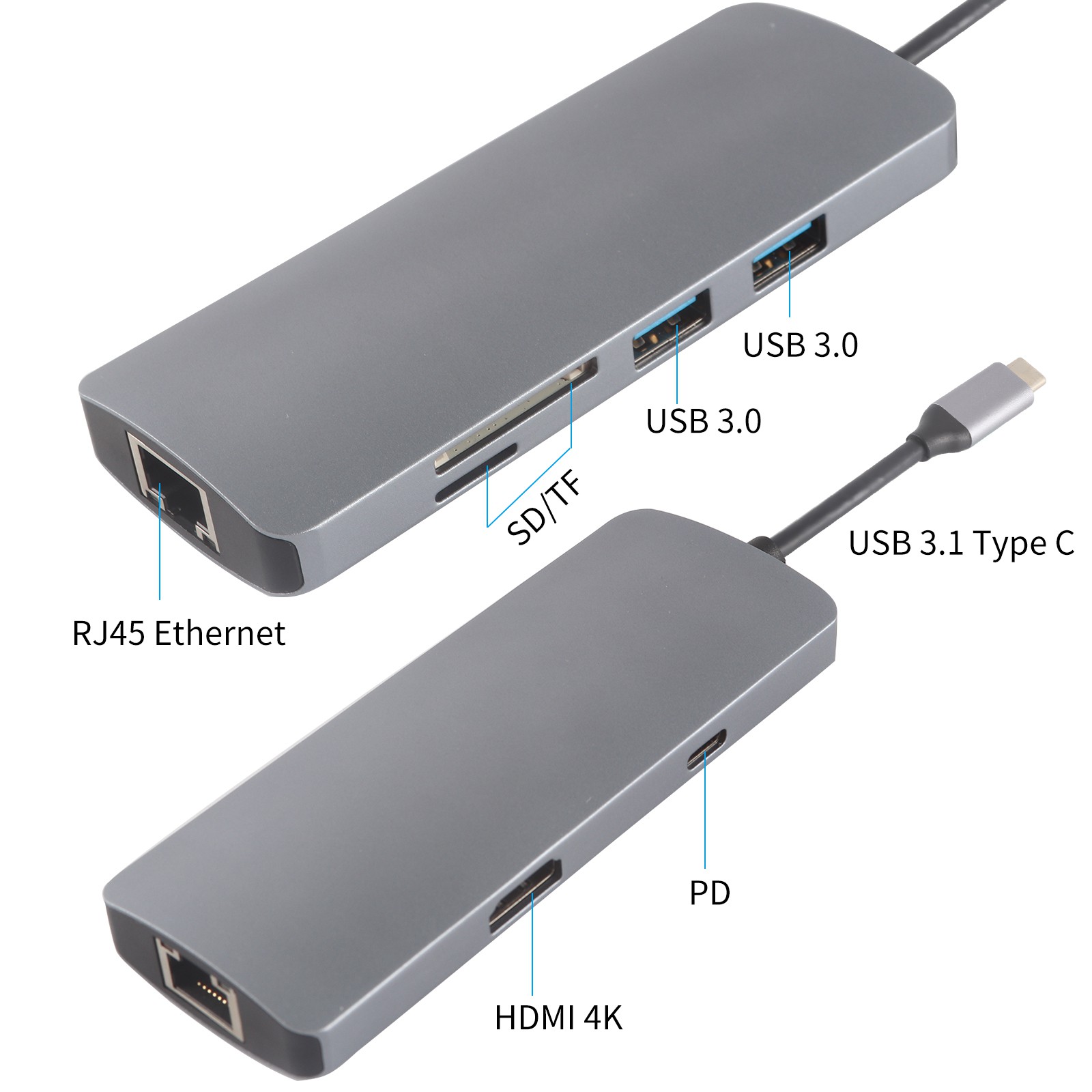 Bộ mở rộng USB cổng Type-c với 7 cổng