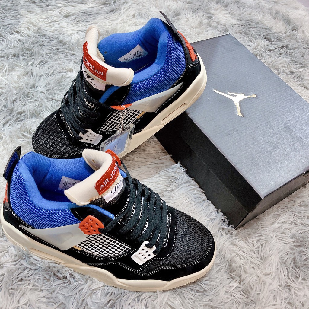 ✅ Giày Sneaker Jordan 4 Đen Xanh Full Box Freeship ✅ GIẢM GIÁ 20%